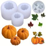 مجموعة قوالب سيلكون بشكل اليقطين مع أوراق القيقب WFHM77