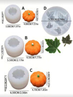 ⁦مجموعة قوالب سيلكون بشكل اليقطين مع أوراق القيقب WFHM77⁩ - الصورة ⁦2⁩
