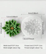 قالب سيلكون زهرة التوت الهولي لصنع الشمع معطرة ديكرات منزل WFHM77