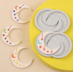 ⁦قالب سيلكون علي شكل هلال صغيرات قالب شمع متعدد الاستخدام WFHM77⁩ - الصورة ⁦2⁩