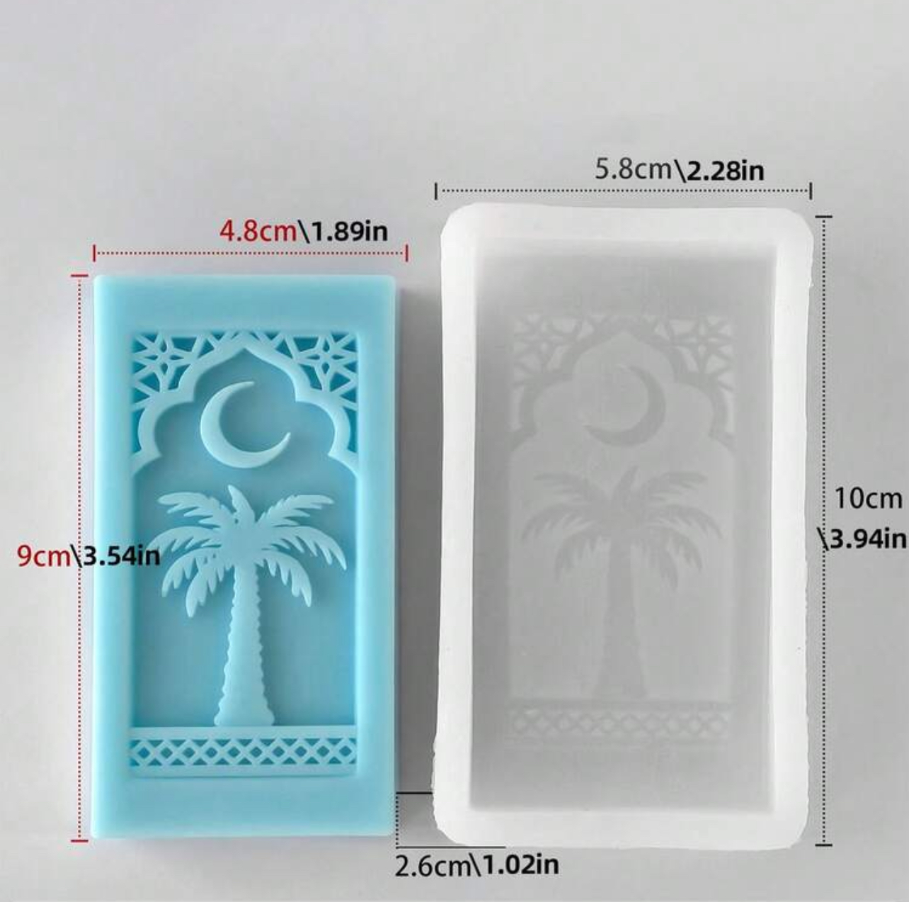 IMG_8788 قالب سيلكون بنقش نخلة 🌴 وقمر 🌙 WFHM77 - الصورة 1