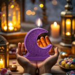 ⁦قطعتين قالب نجمة ⭐️ وهلال 🌙مناسب لصنع الشموع المعطرة وديكورات الجبس WFHM77⁩ - الصورة ⁦2⁩