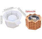 ⁦قوالب سيلكون  2*1 مبخرة +علبة بنقش اسلامي وجامع لصب الجبس WFHM77⁩ - الصورة ⁦3⁩