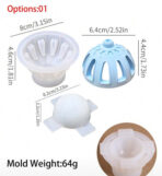 ⁦قوالب سيلكون  2*1 مبخرة +علبة بنقش اسلامي وجامع لصب الجبس WFHM77⁩ - الصورة ⁦5⁩