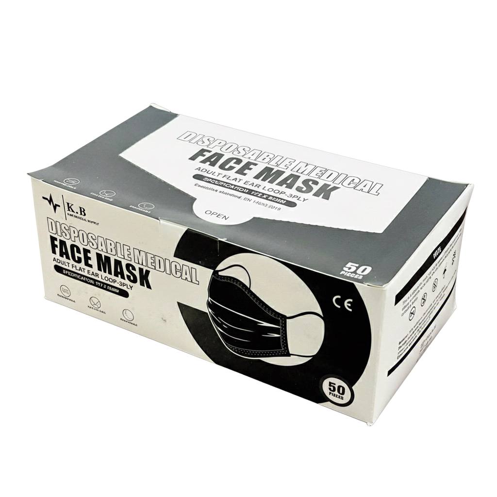 photo_1_2025-11-23_19-33-17 علبة كمامة لون اسود مقاس استندر عبوة 50 كمامه - الصورة 1