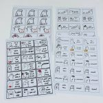 مجموعة ورقات قصاصات ايموجي كيوت ردة فعل درجات الامتحانات بدون قص،  4 ورقات 75 قصاصة