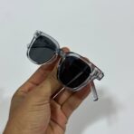 ⁦نظارة شمسية رجالية تصميم شبيه GENTLE MONSTER مع حافظة حماية⁩ - الصورة ⁦2⁩