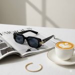 نظارة شمسية نسائية تصميم شبيه Dior مع حافظة حماية