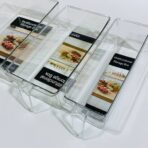 ⁦منظم ثلاجة فاخر شفاف 3 أحجام مع ذراع سهل الحمل⁩ - الصورة ⁦5⁩