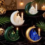 قالب سيلكون لشمع وجبس هلال 🌙رمضان بتصميم مسجد 🕌 WFHM77