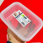 ⁦حافظة طعام صحيه محكمة الاغلاق - 3 أحجام لون أبيض شفاف صنع تركيا ASUDE⁩ - الصورة ⁦7⁩