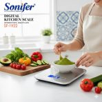 ميزان الكتروني ممتاز Sonifer - سعة 2 جرام إلى 5 كيلو للمطبخ والحميات الغذائية